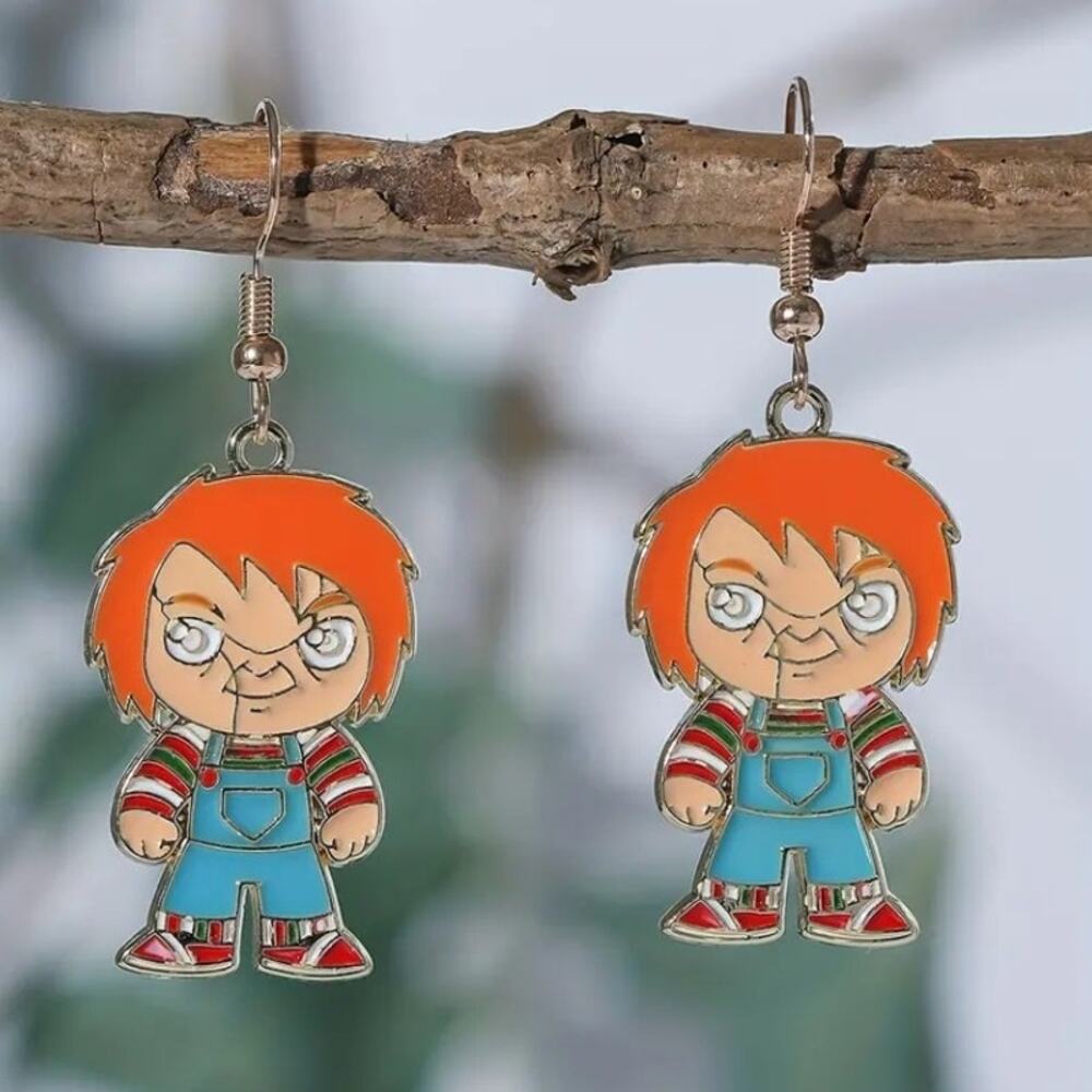 🌻3 For $15🌻 Child's Play Chucky Enamel Hook & Dangle Earrings
